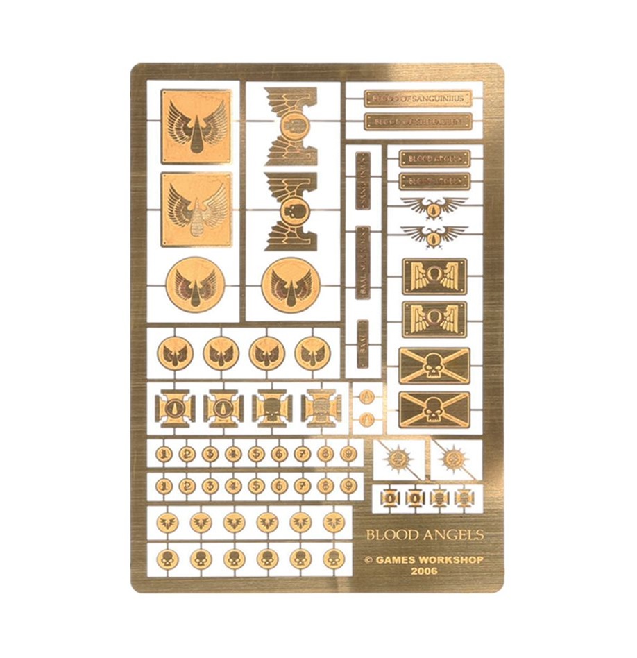Etched Brass Blood Angels Symbols